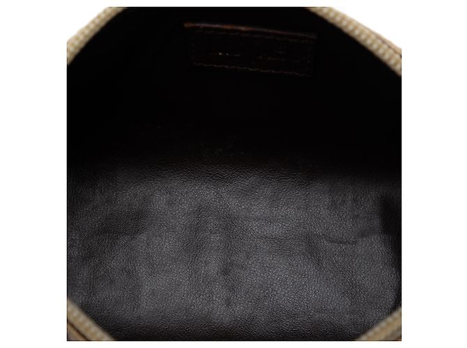 Fendi Pouch aus braunem Zucca-Canvas - Ansicht 4