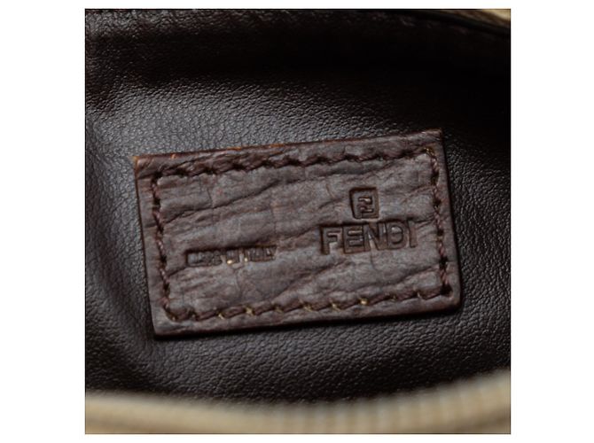Fendi Pouch aus braunem Zucca-Canvas - Ansicht 5