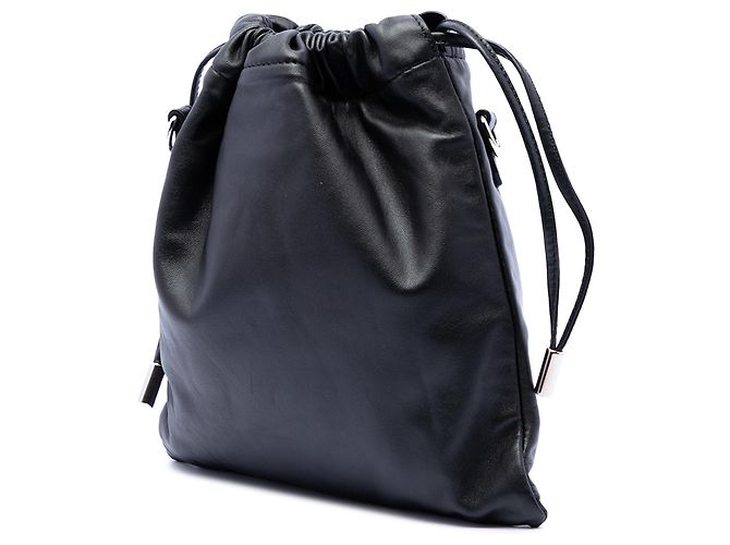 Borsa Pack Pouch in pelle nera Fendi Nero - vista 2