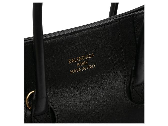 Borsa satchel Hampton Carry All in pelle di vitello liscia nera Balenciaga - vista 7