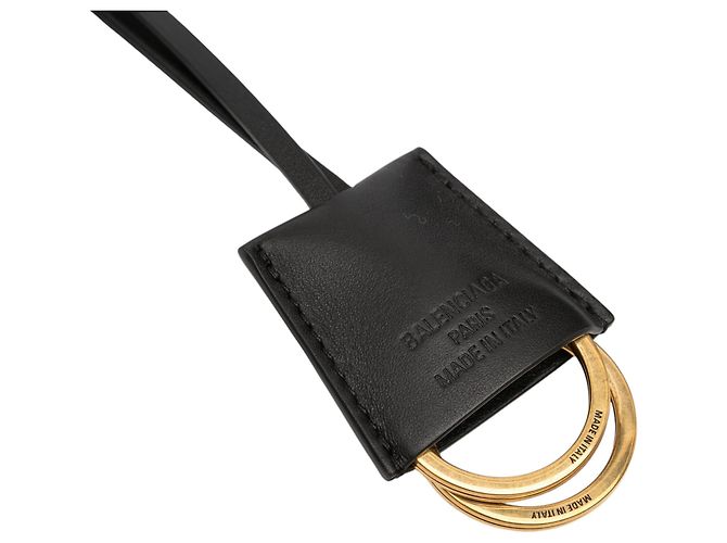Borsa satchel Hampton Carry All in pelle di vitello liscia nera Balenciaga - vista 9