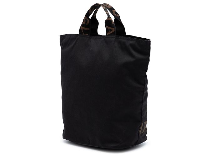 Tote in nylon marrone Fendi Marrone scuro - vista 2