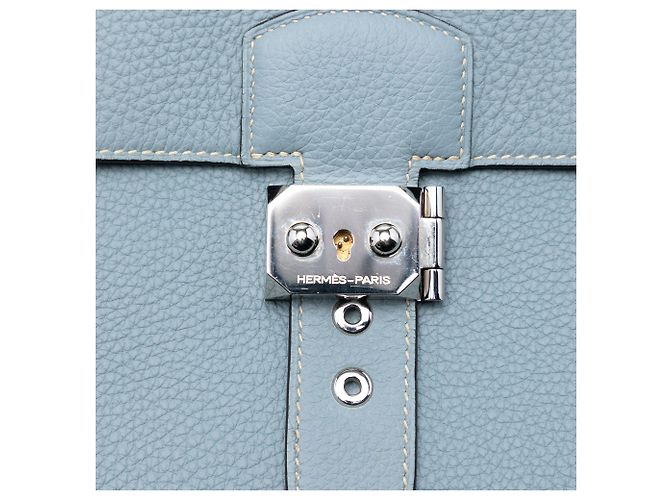 Hermès Blue Togo Sac a Depeches 38 Blu chiaro - vista 5