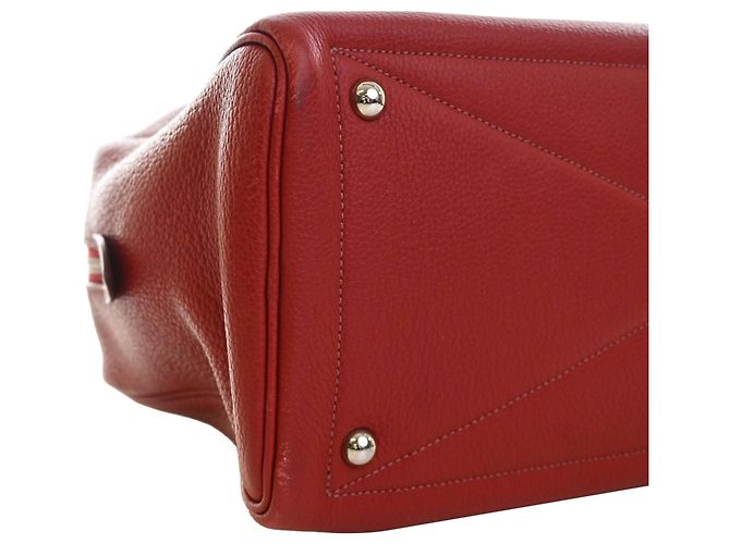 Hermès Red Clemence Victoria II 35 Rosso Bordò - vista 10