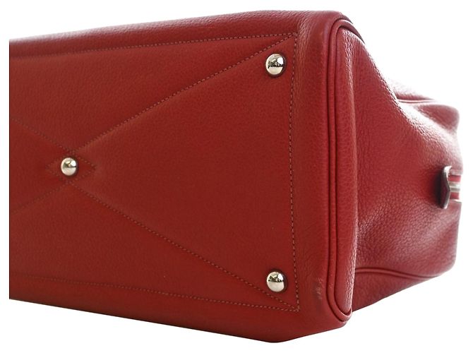 Hermès Red Clemence Victoria II 35 Rosso Bordò - vista 11