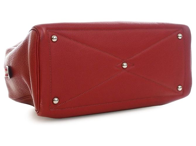 Hermès Red Clemence Victoria II 35 Rosso Bordò - vista 13