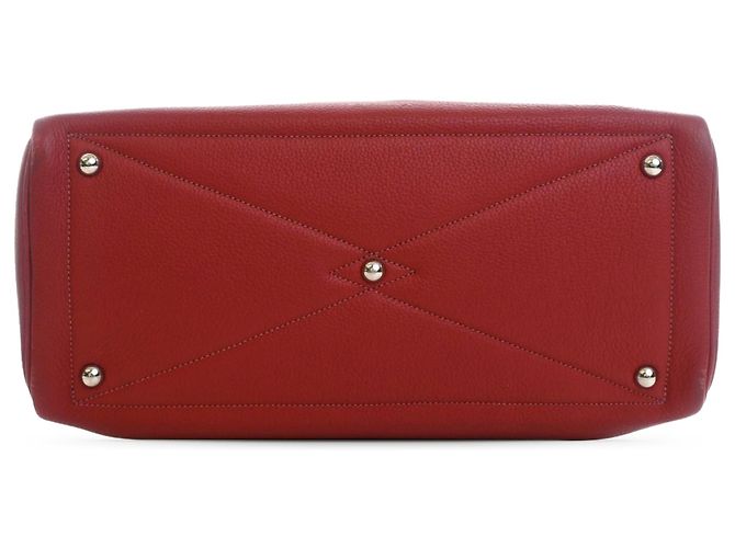 Hermès Red Clemence Victoria II 35 Rosso Bordò - vista 3