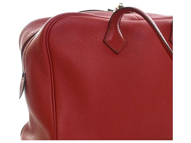 Hermès Red Clemence Victoria II 35 Rosso Bordò - vista 7
