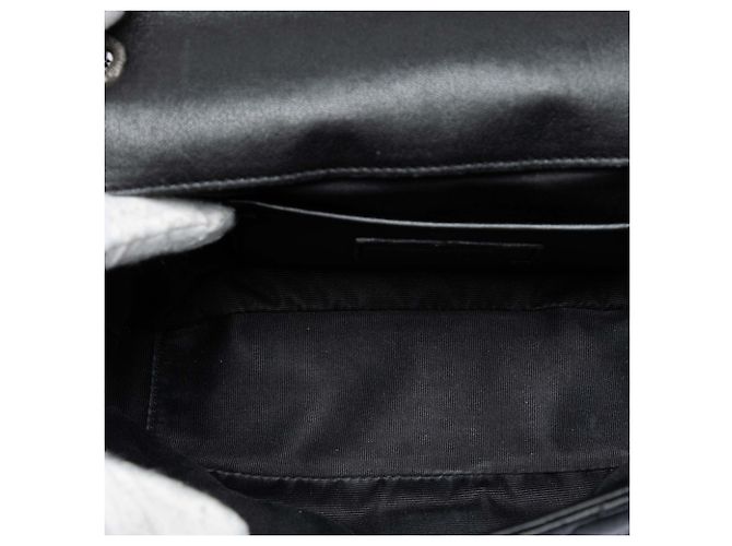 Borsa College Monogram Triquilt in pelle di pecora nera Medium Saint Laurent Nero - vista 4