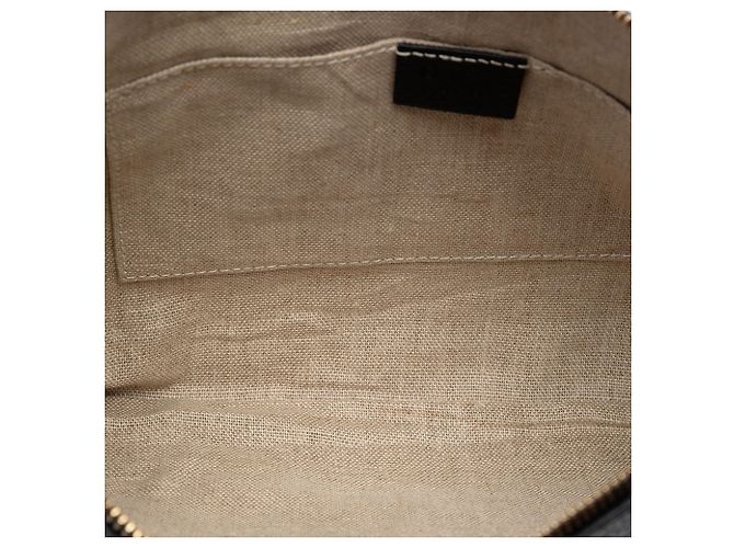 Bamboo Clutch in pelle di vitello nera con nappa in bambù Gucci Nero - vista 4
