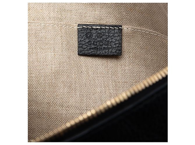 Bamboo Clutch in pelle di vitello nera con nappa in bambù Gucci Nero - vista 5