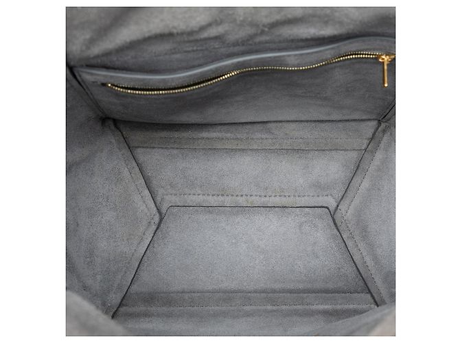 16 Céline Borsa a secchiello Celine Gray Medium in pelle Seau Sangle Marrone - vista 4