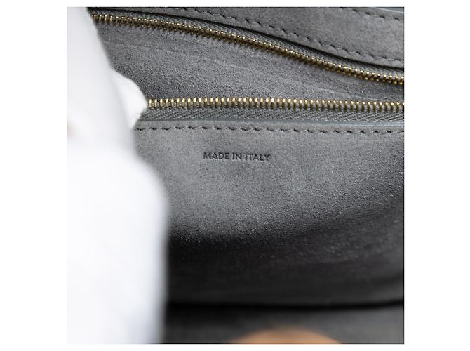 16 Céline Borsa a secchiello Celine Gray Medium in pelle Seau Sangle Marrone - vista 5
