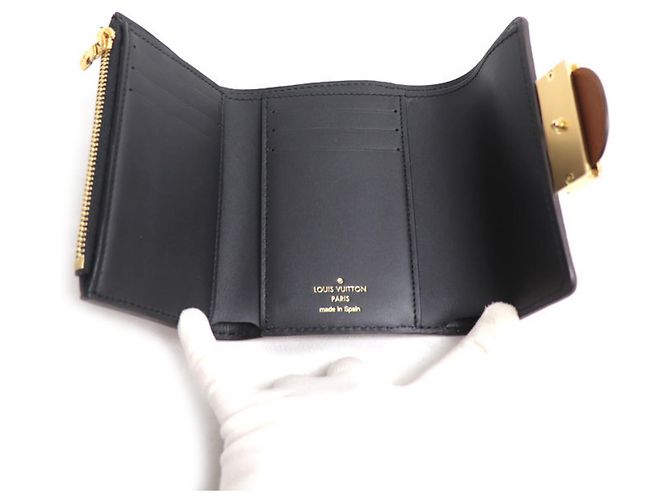 Louis Vuitton Portefeuille Dauphine Compact Klapperbrieftasche Braun - Ansicht 3