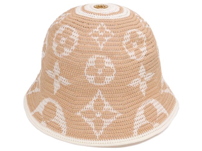 Cappello bucket Louis Vuitton beige - vista 3