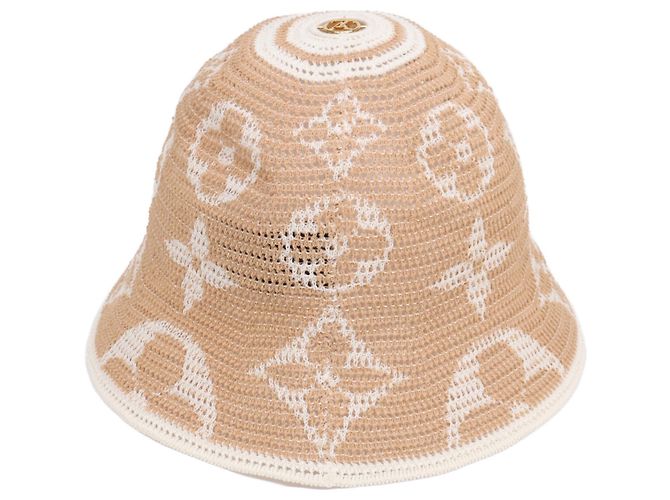 Cappello bucket Louis Vuitton beige - vista 4