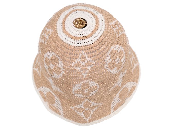 Cappello bucket Louis Vuitton beige - vista 5