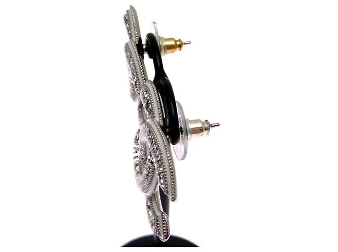 Brincos de metal Chanel Coco Mark para mulher - vista 3