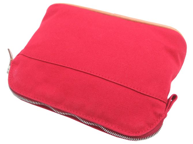 Hermès Bolso de mano Hermes Bolide 20 de algodón rojo para mujer Roja - vista 4