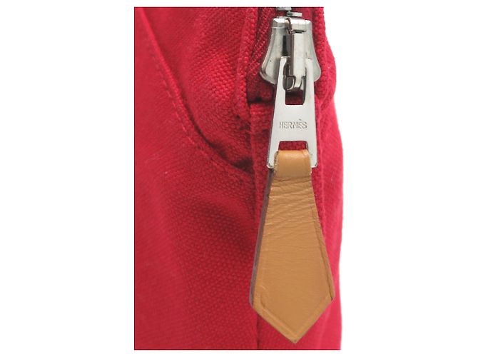 Hermès Bolso de mano Hermes Bolide 20 de algodón rojo para mujer Roja - vista 8