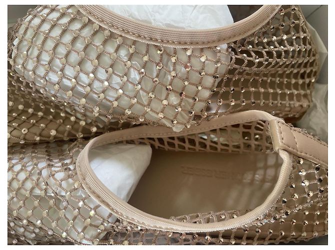 Autre Marque Christopher Esber Bailarinas Minette de malla - Shell Beige - vista 2