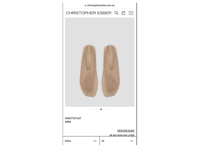 Autre Marque Christopher Esber Bailarinas Minette de malla - Shell Beige - vista 7