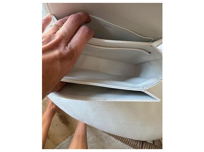 Bolsa Céline Triomphe Teen Branco Ártico - vista 5