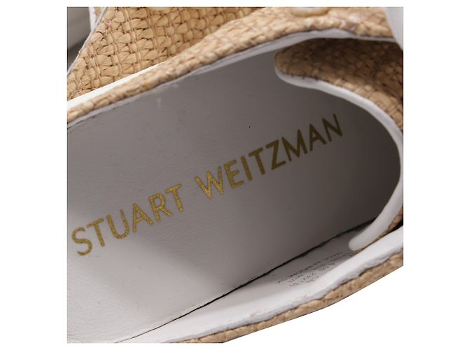 Mule Goldie di Stuart Weitzman in rafia beige - vista 7