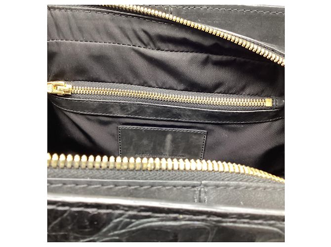 Borsa Tote Pelican in pelle nera con stampa coccodrillo Alexander Wang Nero - vista 14