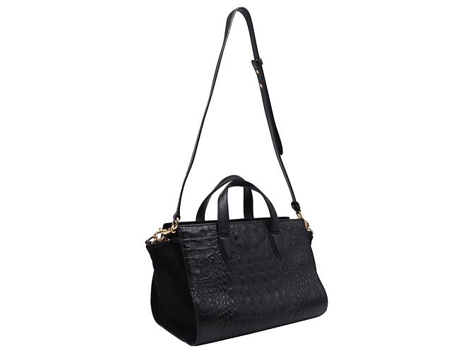 Borsa Tote Pelican in pelle nera con stampa coccodrillo Alexander Wang Nero - vista 2