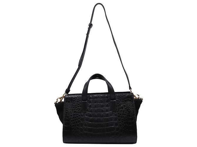 Borsa Tote Pelican in pelle nera con stampa coccodrillo Alexander Wang Nero - vista 4