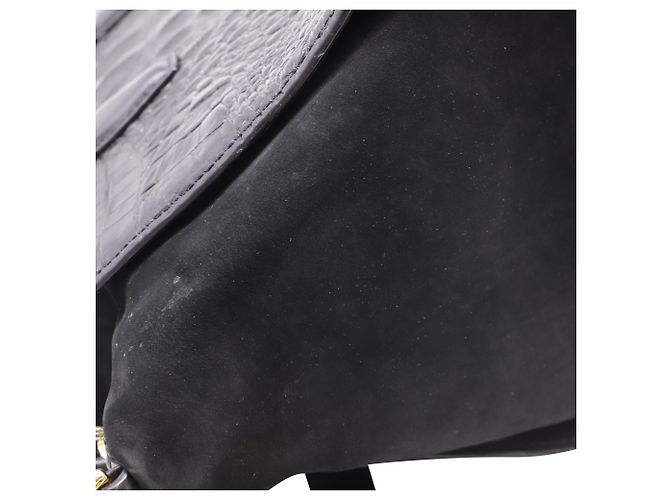Borsa Tote Pelican in pelle nera con stampa coccodrillo Alexander Wang Nero - vista 8