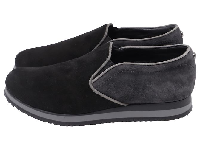 Sneakers Slip-On Stuart Weitzman in scamosciato nero - vista 4