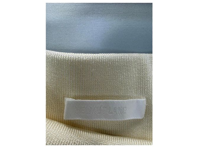 Helmut Lang Pantaloncini in misto seta beige - vista 2