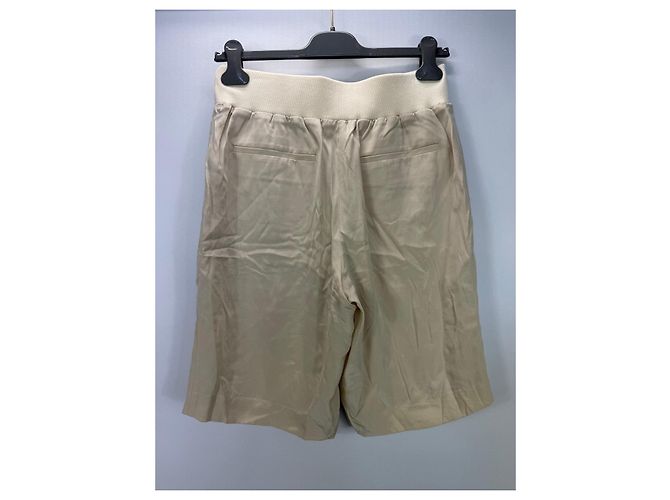 Helmut Lang Pantaloncini in misto seta beige - vista 3