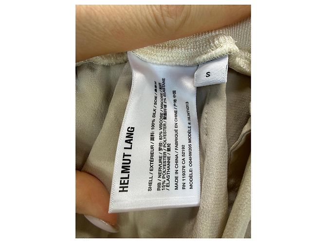 Helmut Lang Pantaloncini in misto seta beige - vista 4