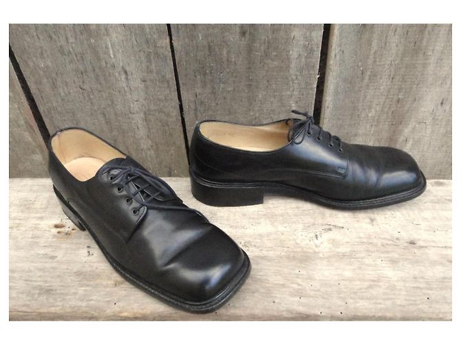 Paraboot Leder Derbys Schnürschuhe Schwarz - Ansicht 5