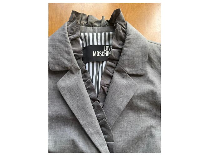 Love Moschino Conjunto de Lã Cinza - vista 3