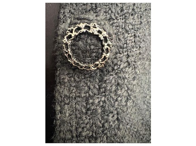 Chanel Black Wool Jacket with Chain Detail - view 3