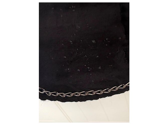 Chanel Black Wool Jacket with Chain Detail - view 5