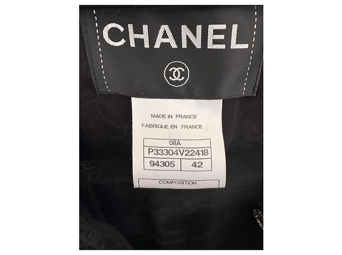 Chanel Black Wool Jacket with Chain Detail - view 6