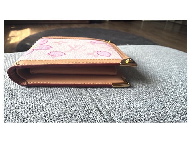 Louis Vuitton x Takashi Murakami Cartera Cherry Blossom Rosa - vista 4