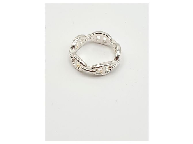 Hermès Chaine d'Ancre Enchainee PM Ring aus Silber, Größe 59 - Ansicht 2