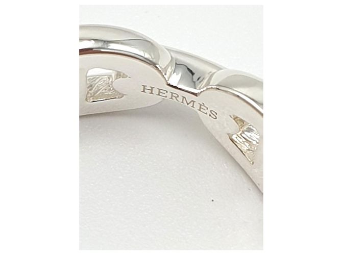 Hermès Chaine d'Ancre Enchainee PM Ring aus Silber, Größe 59 - Ansicht 3