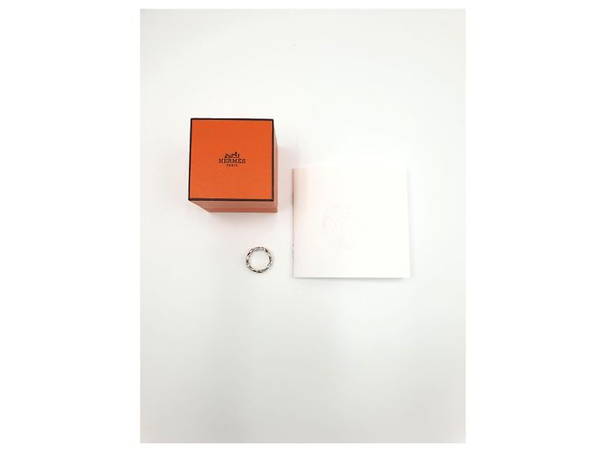Hermès Chaine d'Ancre Enchainee PM Ring aus Silber, Größe 59 - Ansicht 4
