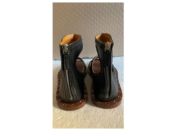 Sandali Chloé in pelle nera con cinturino alla caviglia Nero - vista 4