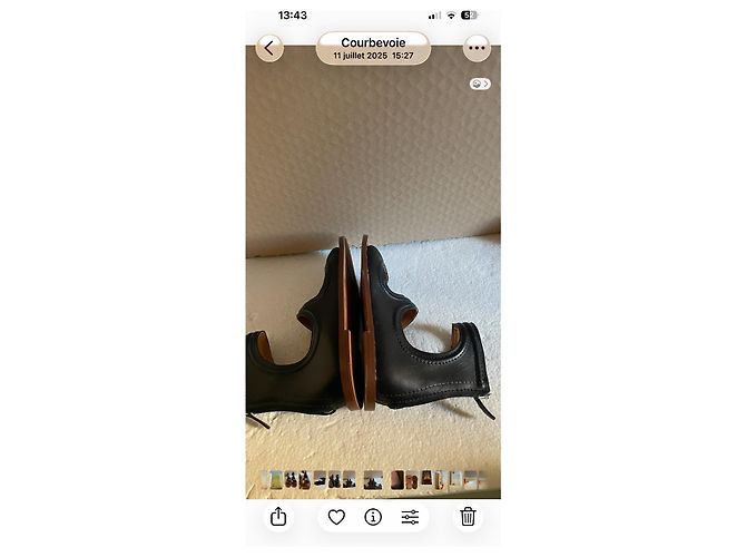 Sandali Chloé in pelle nera con cinturino alla caviglia Nero - vista 6
