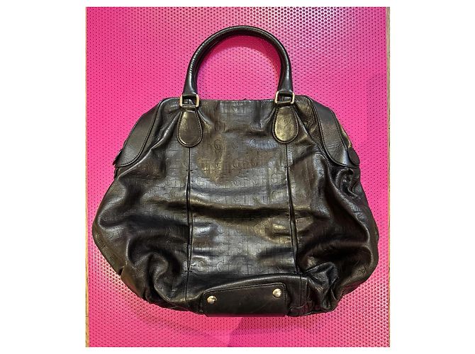 Borsa a mano in pelle nera Gianfranco Ferré Nero - vista 4