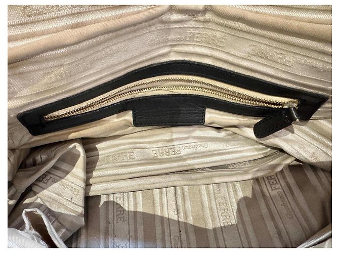 Borsa a mano in pelle nera Gianfranco Ferré Nero - vista 8