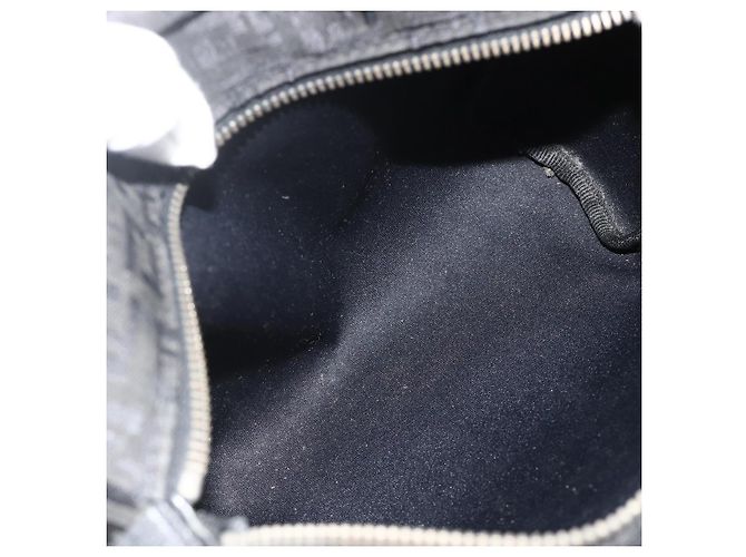 Borsa a mano FENDI Zucchino Canvas Nera Argento Auth 178108 Nero - vista 11